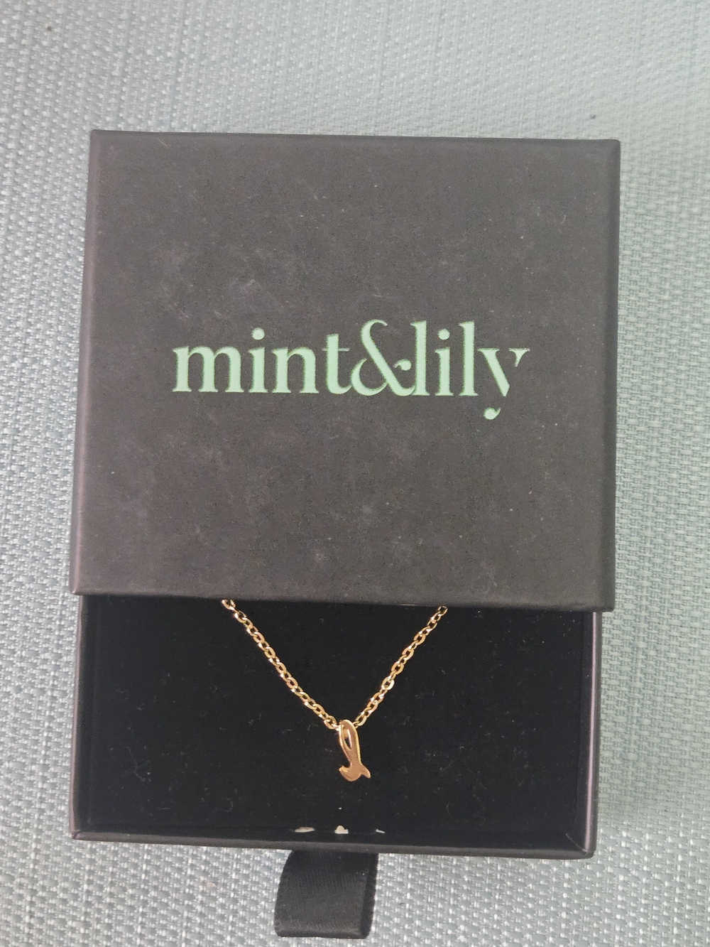 Mint & Lily Rose Gold 'L' Initial Necklace - Women's Jewelry